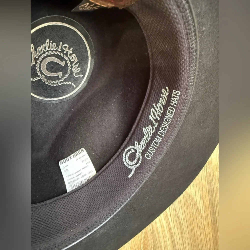 Charlie 1 Horse Highway Jr Youth Black Wool Fashion Hat One Size